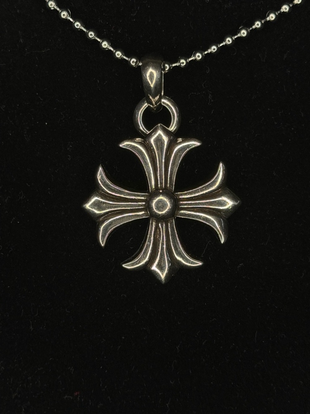 Chrome Hearts Big Floral Cross Unisex Necklace - Picture 2 of 5